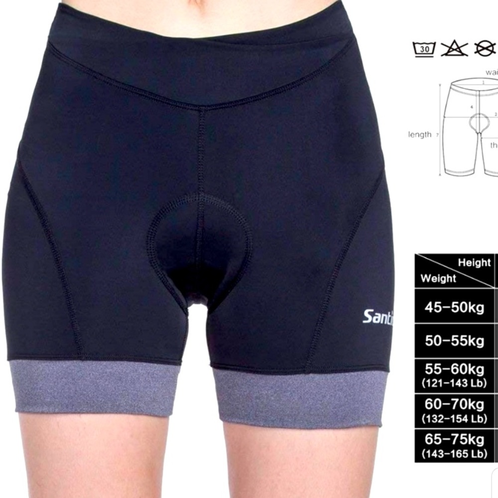 Santic NWT padded cycling bike shorts black s Small
